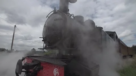 Old Steam Train Video stock 301876269