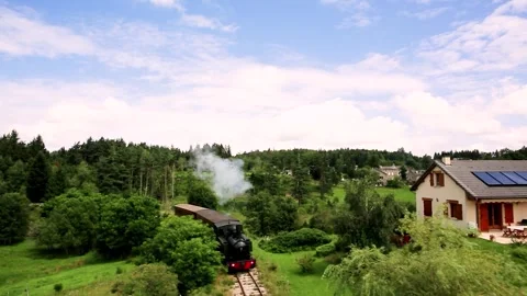 Old Steam Train Video stock 301877022