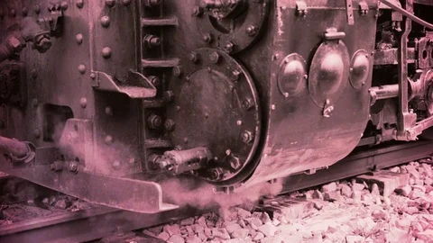 Old steam train stationing - ECU Video stock 80655490