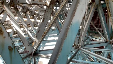Old steel structure. Rust of metals Stock Footage 259807029