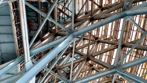 Old steel structure. Rust of metals Stock Footage 259808409