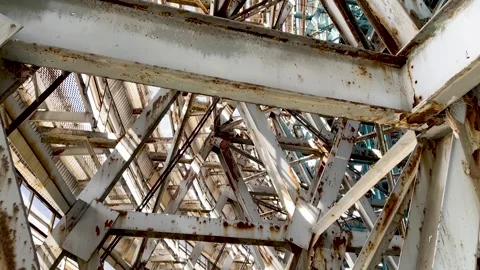 Old steel structure. Rust of metals Stock Footage 262862387