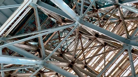 Old steel structure. Rust of metals Stock Footage 262862474
