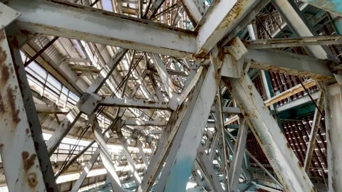 Old steel structure. Rust of metals Stock Footage 272967862
