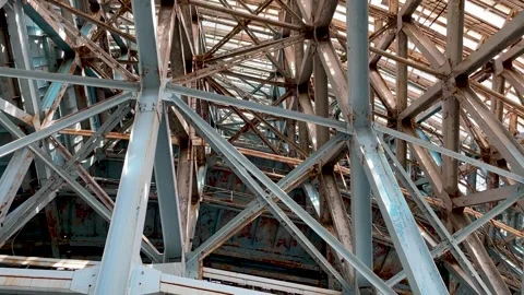 Old steel structure. Rust of metals Stock Footage 272967982