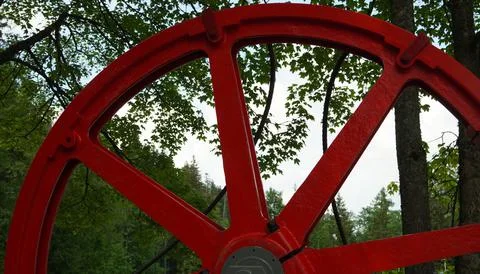 Old steel wheel Foto stock