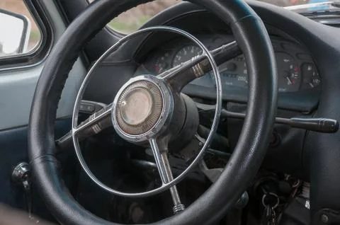 Old steering wheel Stock Photos