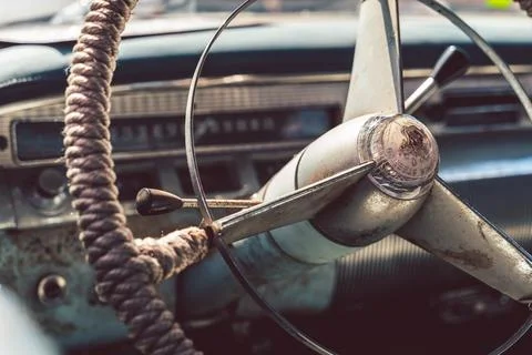 Old Steering wheel Stock Photos