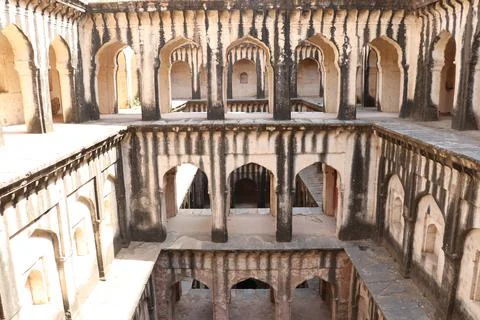 Old step well in india. Stock Photos
