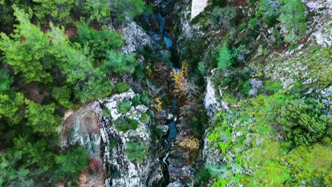 Old stone aqueduct over a small river Stock Footage 141998779