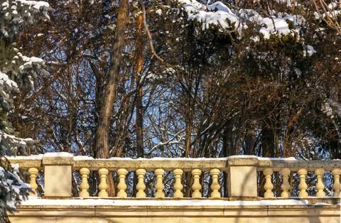 Old stone balustrade. Stock Photos