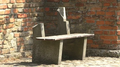 Old Stone Bench Video stock 85569054