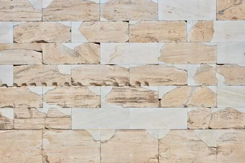 Old stone blocks wall as background Stock Photos