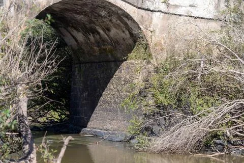 Old stone bridge built at the time of the Brazilian empire in the city of Cac Stock Photos