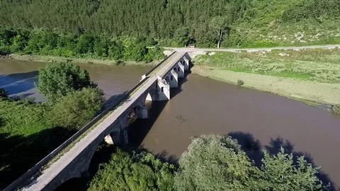 Old stone bridge Stock Footage 80892666
