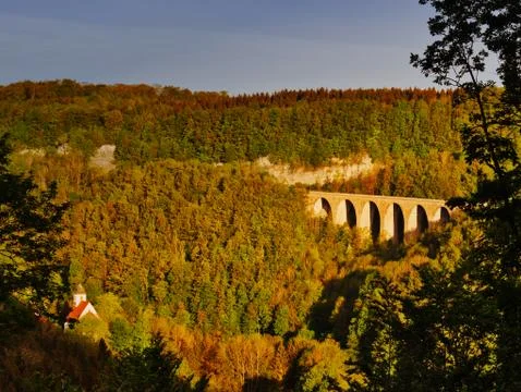 Old stone bridge in Germany Stock Photos