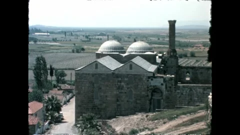 Old Stone Building with Domes Video stock 277585311