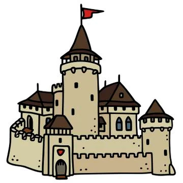 Old stone castle Stock Illustration