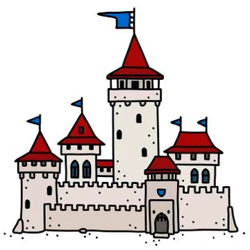 The old stone castle Stock Illustration