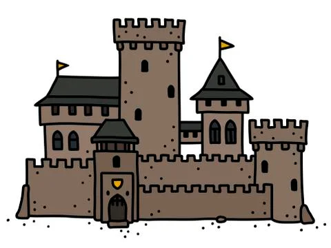 The old stone castle Stock Illustration
