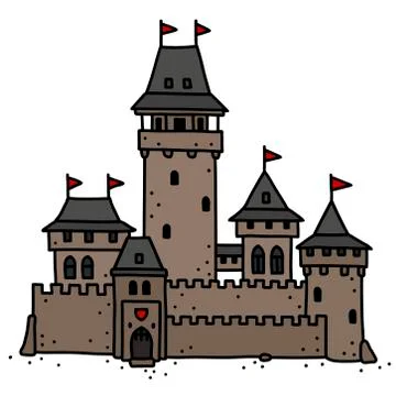 The old stone castle Stock Illustration