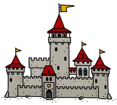 The old stone castle Stock Illustration