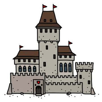 The old stone castle Stock Illustration