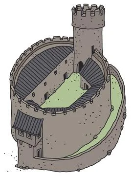 The old stone castle Stock Illustration