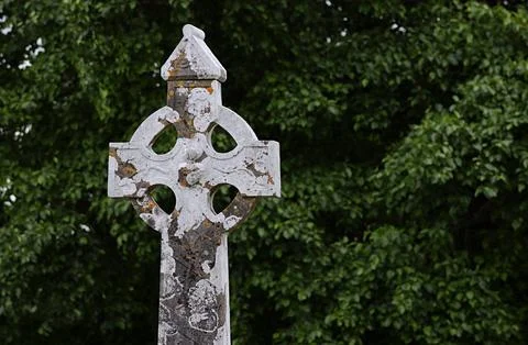 Old stone celtick cross Foto stock