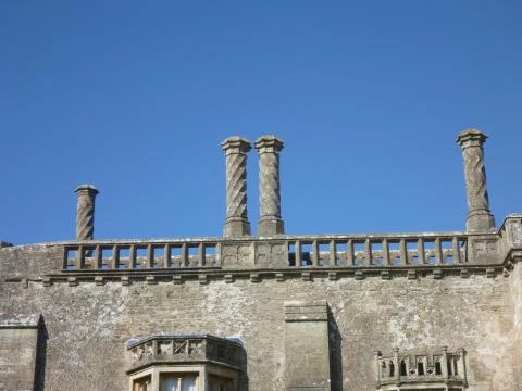 Old stone chimney Stock Photos