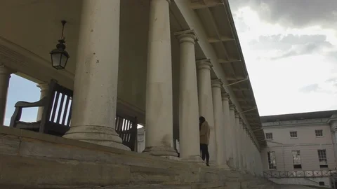 Old stone columns. Stock Footage 83437203