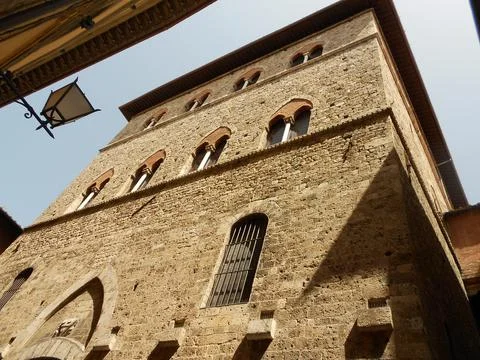 Old stone facade in Siena Stock Photos