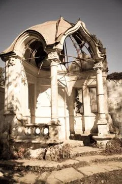 Old stone gazebo Stock Photos