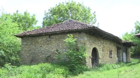 Old stone house Stock Footage 130849988