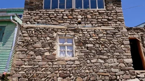 The old stone house in Khinalig village in Azerbaijan Stock Footage 249171753