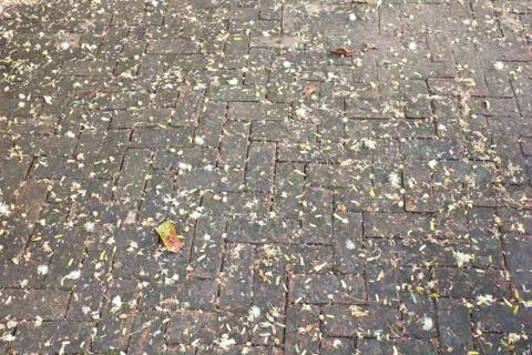 Old stone pathway texture Stock Photos