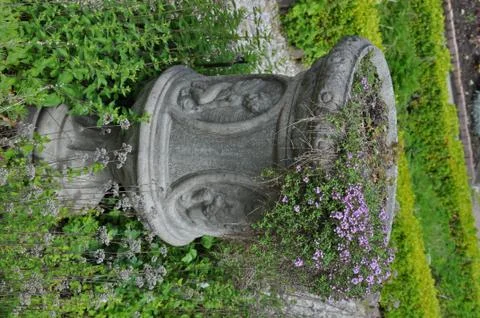 Old stone planter Stock Photos