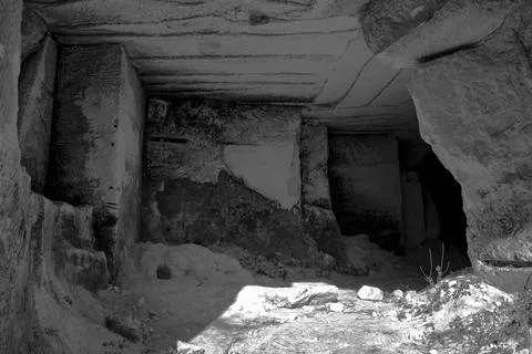 Old stone quarry still active one Stock Photos