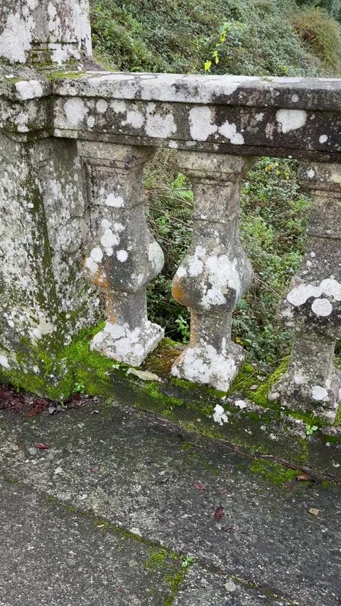 Old stone railing Stock Footage 263848358