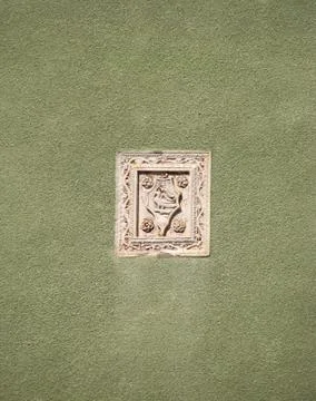 Old stone relief on facade Fotos Stock