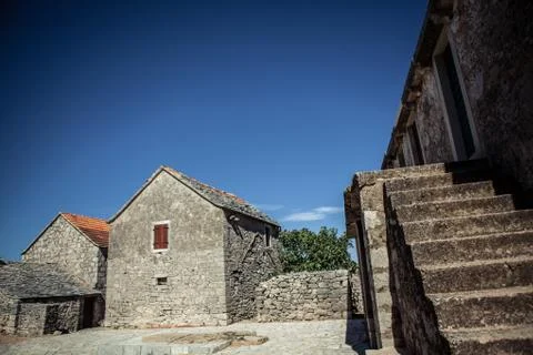 Old stone rustic house Stock Photos