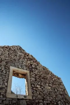 Old stone rustic house Stock Photos
