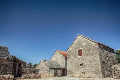Old stone rustic house Foto stock