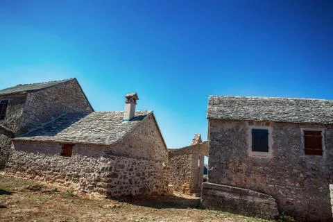 Old stone rustic house Stock Photos