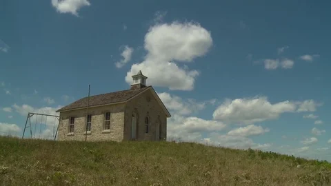 Old Stone School House Timelapse Stock Footage 81606088