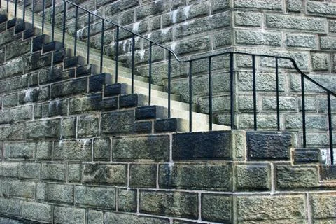 Old stone staircase Stock Photos