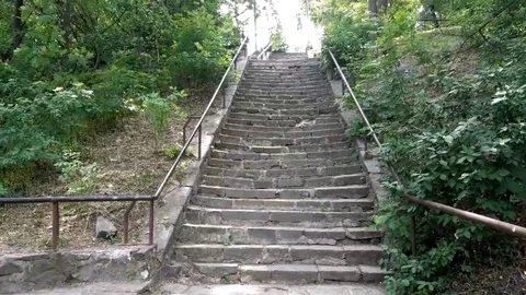 Old stone stairs Stockbeeldmateriaal 90662338
