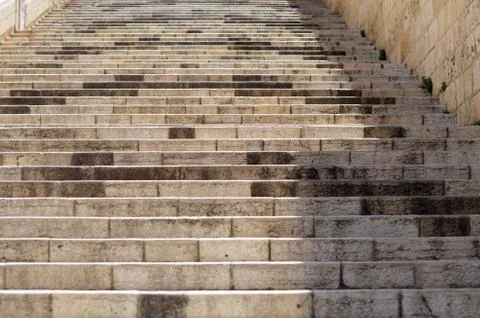 Old stone stairs in the monastery Stock Photos