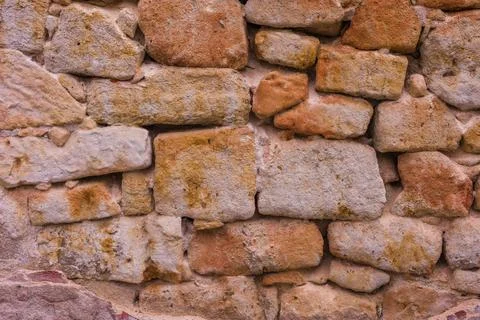 Old stone texture background wall pattern. abstract and rough wallpaper Stock Photos