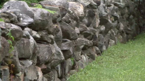 Old Stone Wall 01 Stock Footage 307623